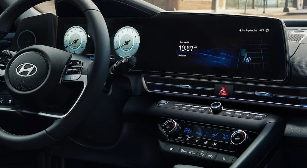 Black dash in a 2026 Hyundai Elantra.