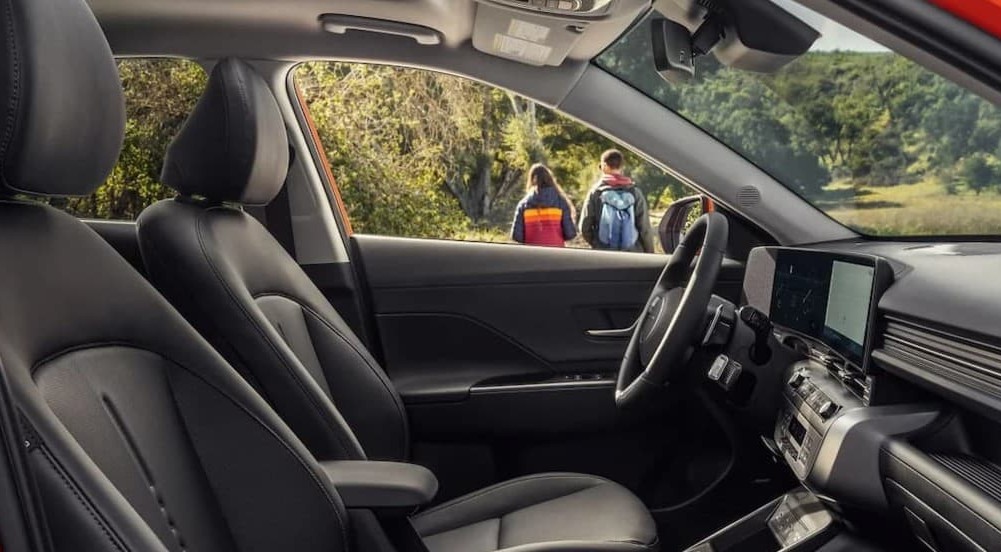 Black interior in a 2026 Hyundai Kona.