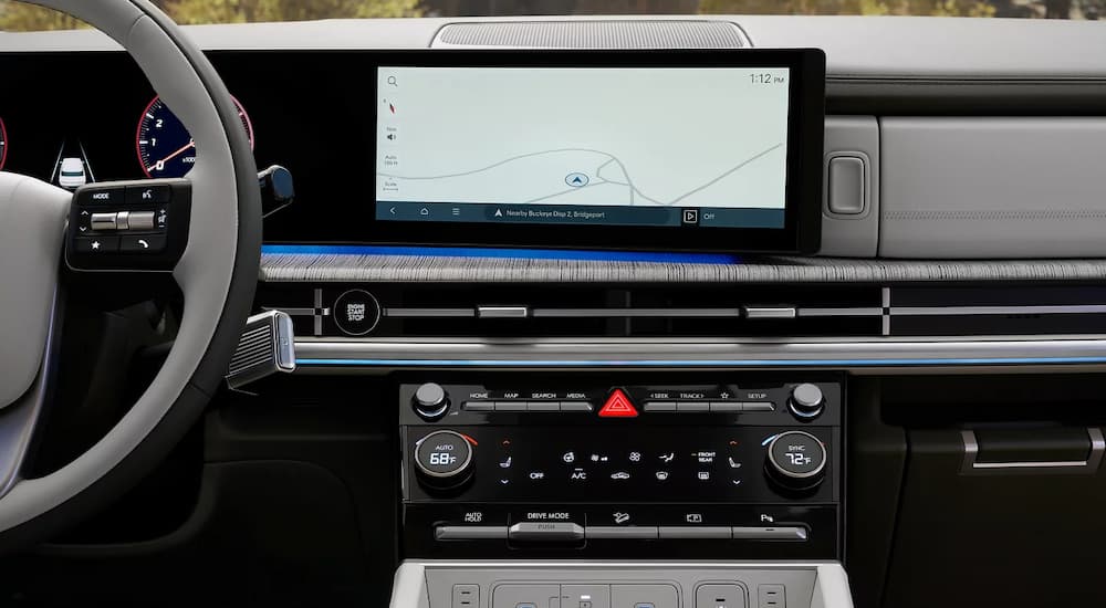 Infotainment screen in a 2026 Hyundai Santa Fe