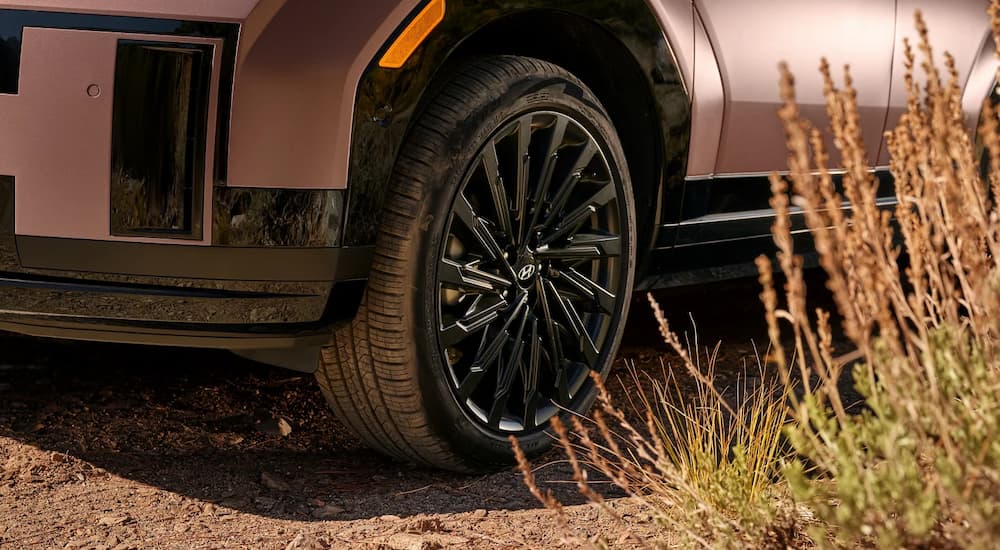 Black rim on a copper 2026 Hyundai Santa Fe