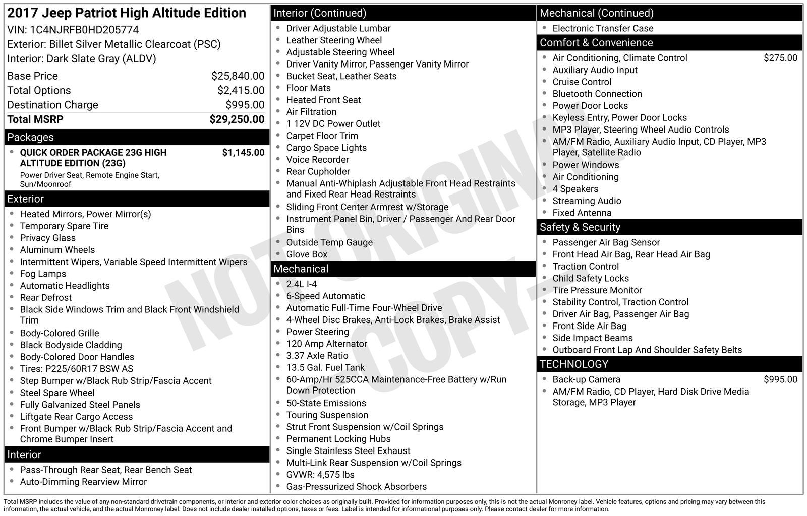 2017 Jeep Patriot High Altitude