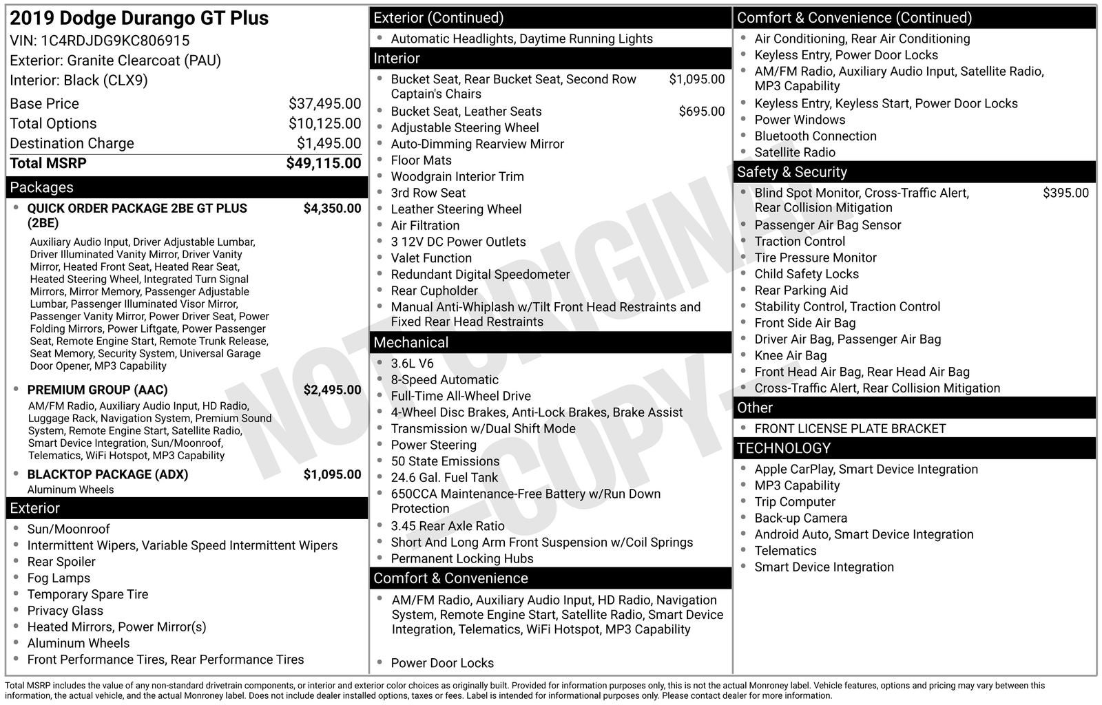 2019 Dodge Durango GT Plus