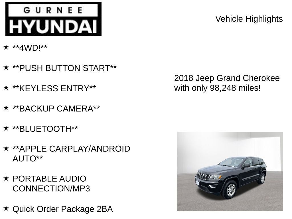 2018 Jeep Grand Cherokee Laredo