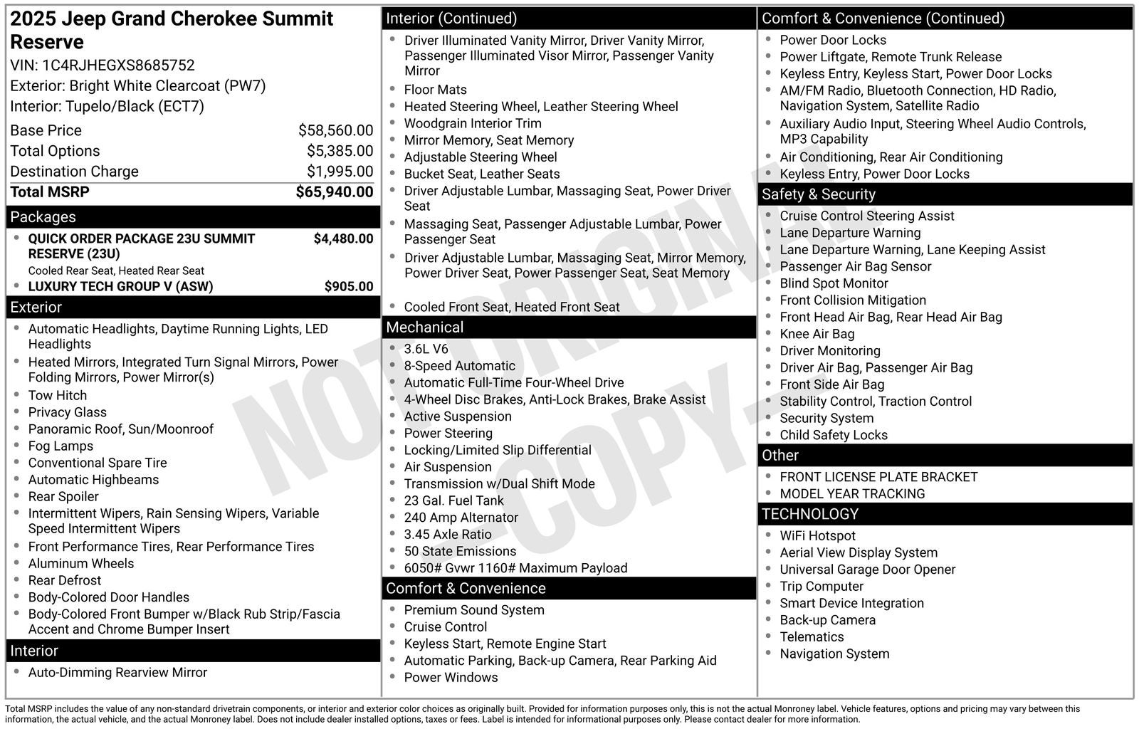 2025 Jeep Grand Cherokee Summit Reserve