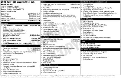 2020 RAM 1500 Laramie