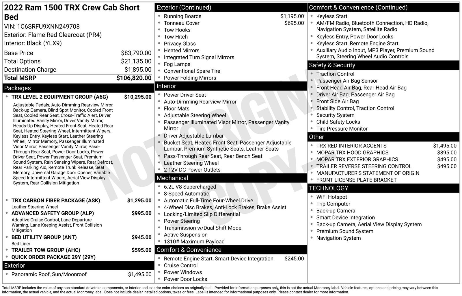 2022 RAM 1500 TRX Level 2 Carbon Fiber