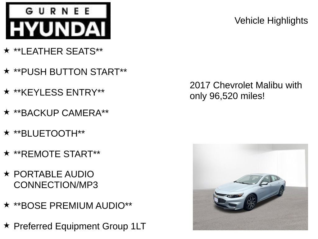 2017 Chevrolet Malibu LT 1LT