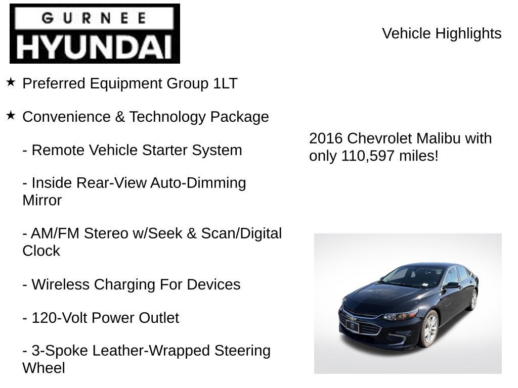 2016 Chevrolet Malibu LT 1LT