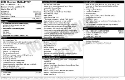 2009 Chevrolet Malibu LT 1LT