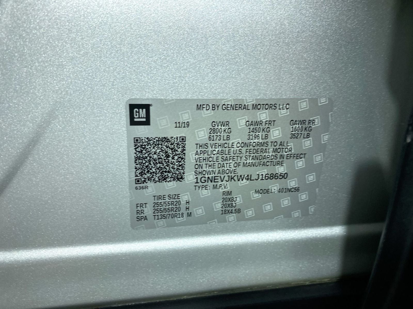 2020 Chevrolet Traverse RS