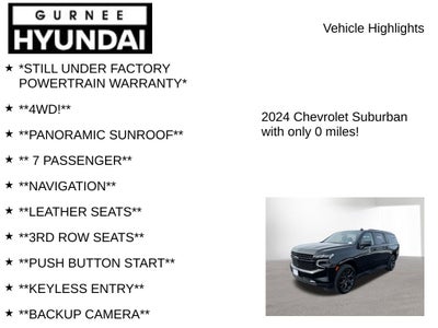 2024 Chevrolet Suburban RST Luxury Package/Pano