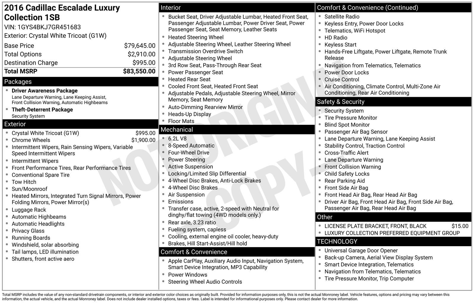 2016 Cadillac Escalade Luxury