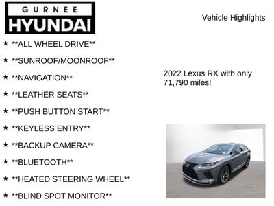 2022 Lexus RX 350 F Sport Handling