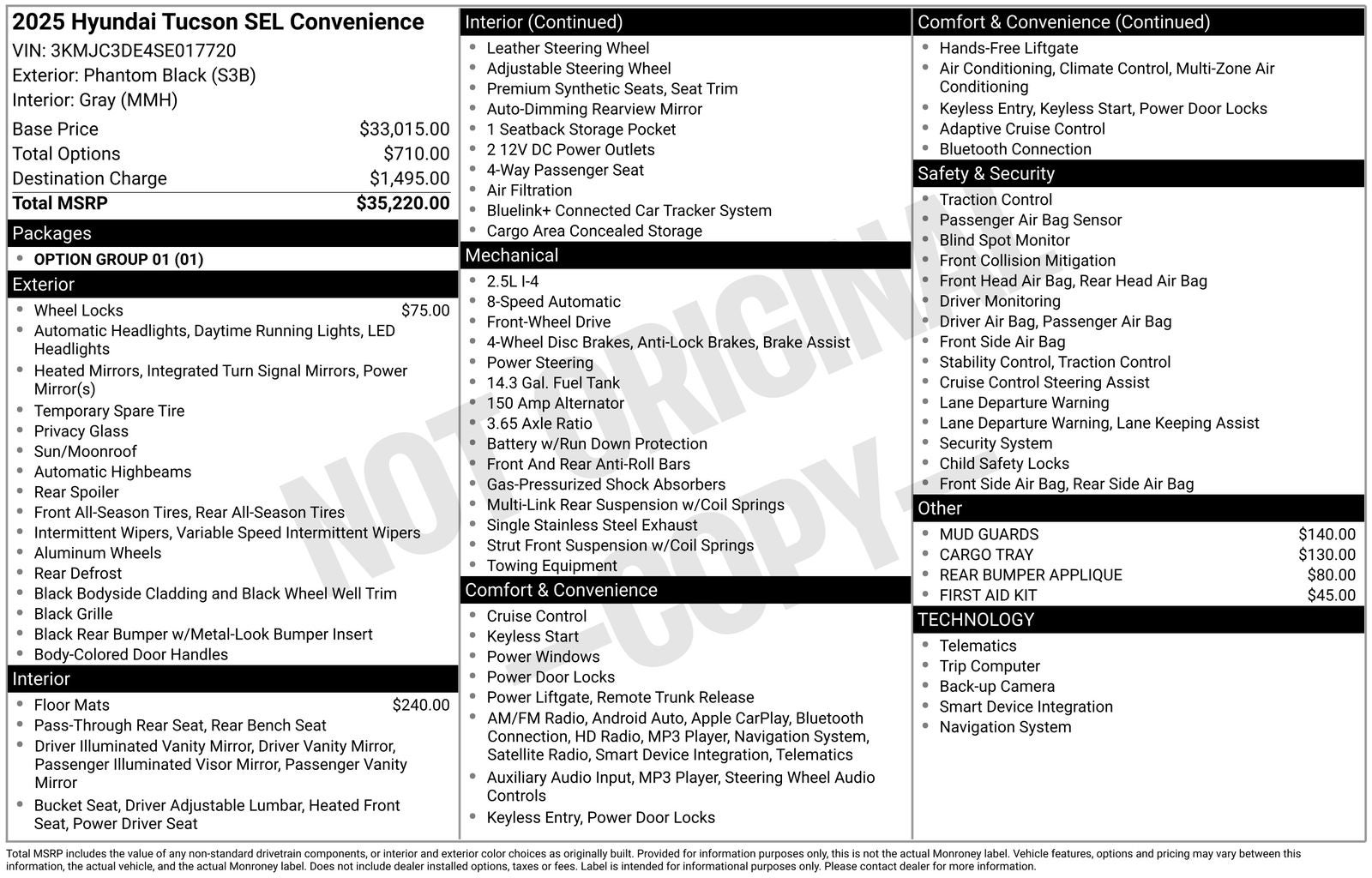 2025 Hyundai TUCSON SEL Convenience