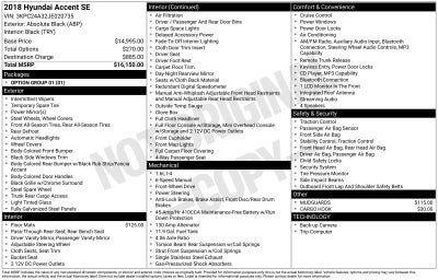 2018 Hyundai ACCENT SE