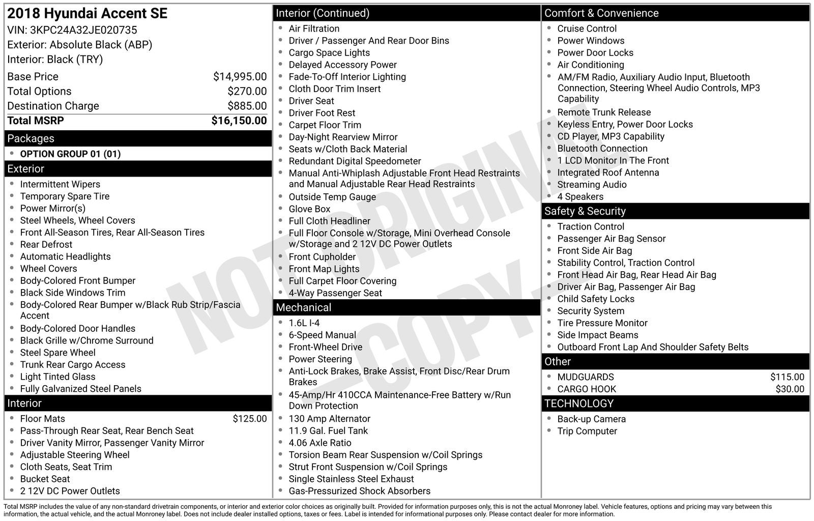 2018 Hyundai ACCENT SE