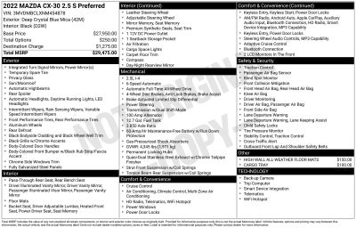 2022 Mazda Mazda CX-30 2.5 S Preferred Package