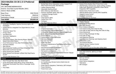 2024 Mazda Mazda CX-30 2.5 S Preferred Package