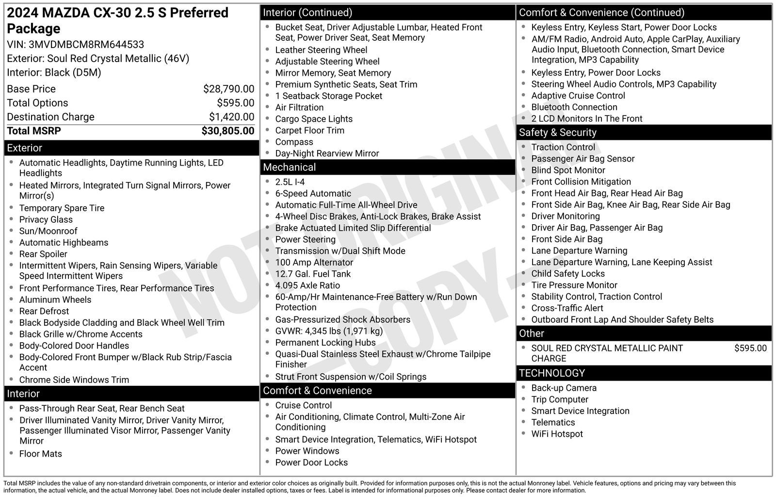 2024 Mazda Mazda CX-30 2.5 S Preferred Package