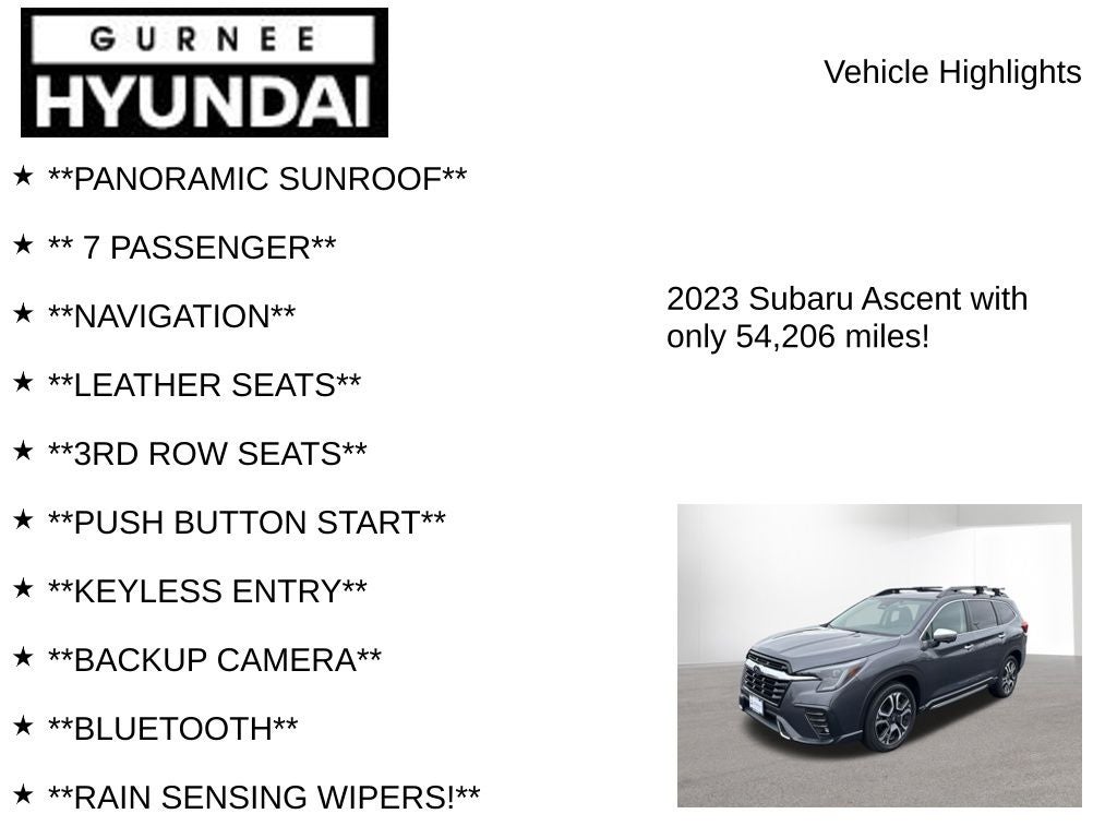 2023 Subaru Ascent Touring