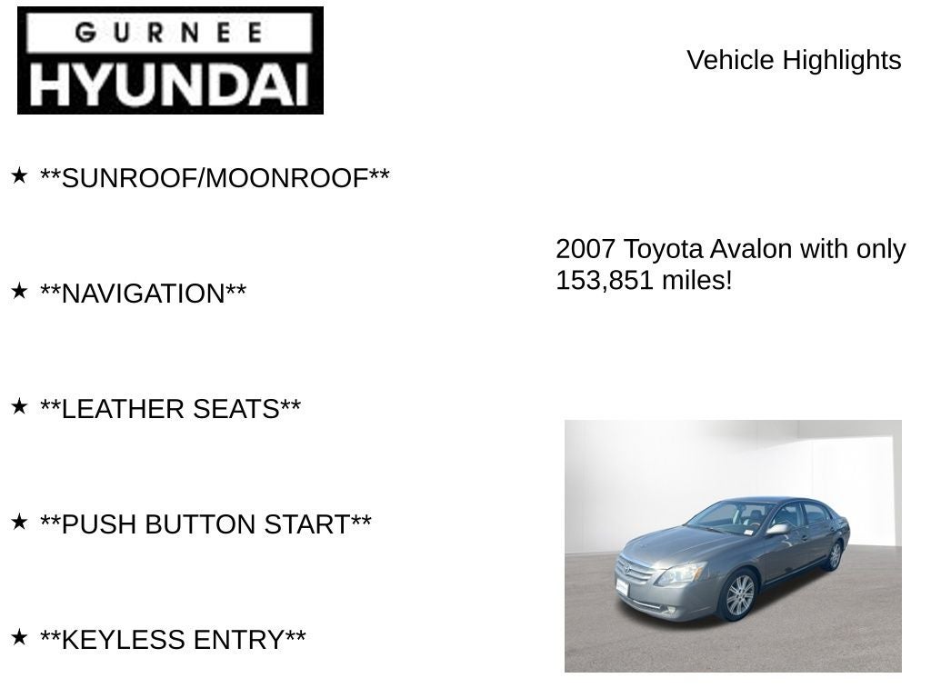 2007 Toyota Avalon XL