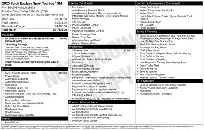 2025 Buick Enclave Sport Touring