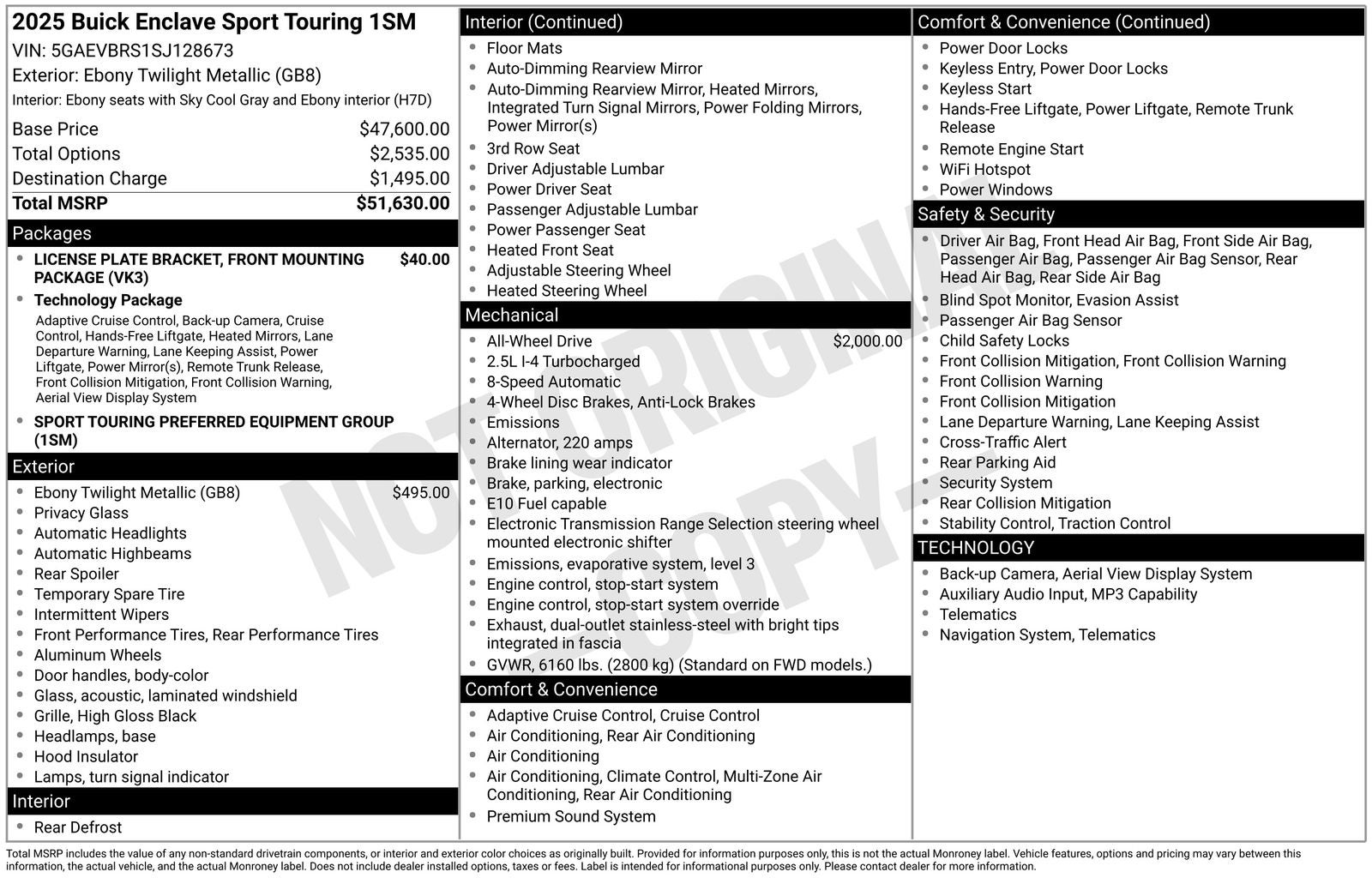 2025 Buick Enclave Sport Touring