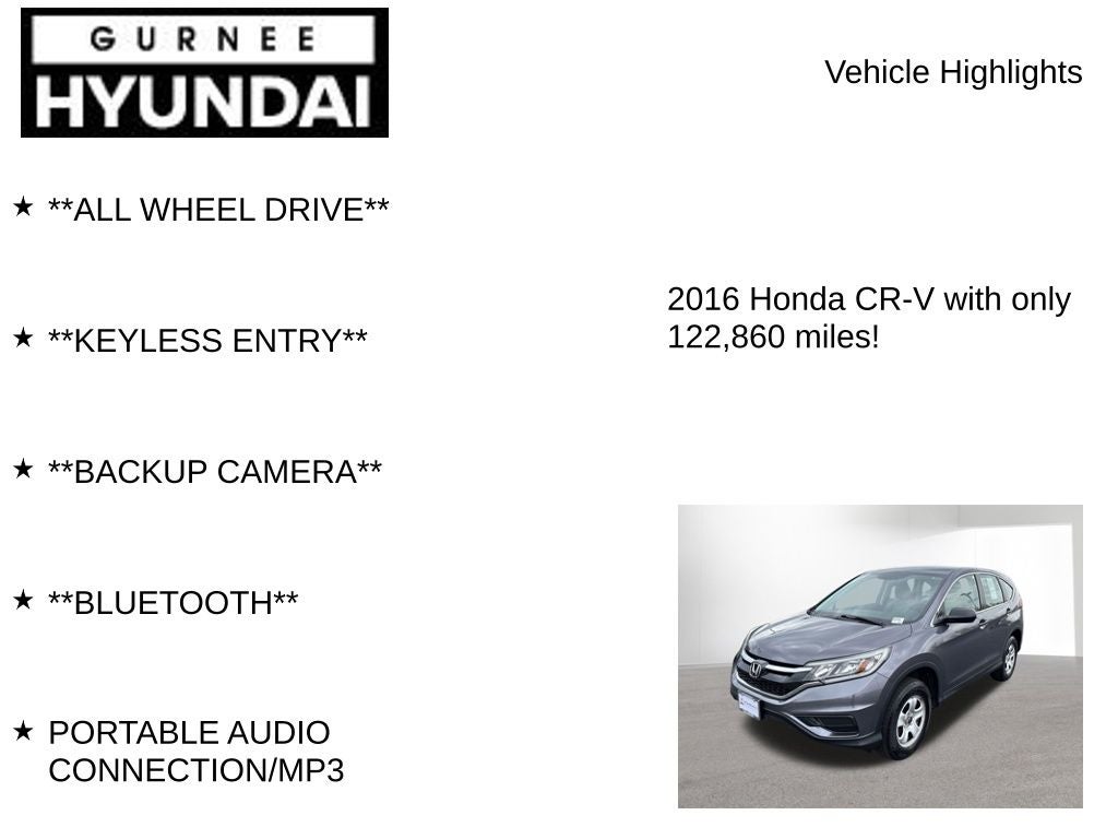 2016 Honda CR-V LX