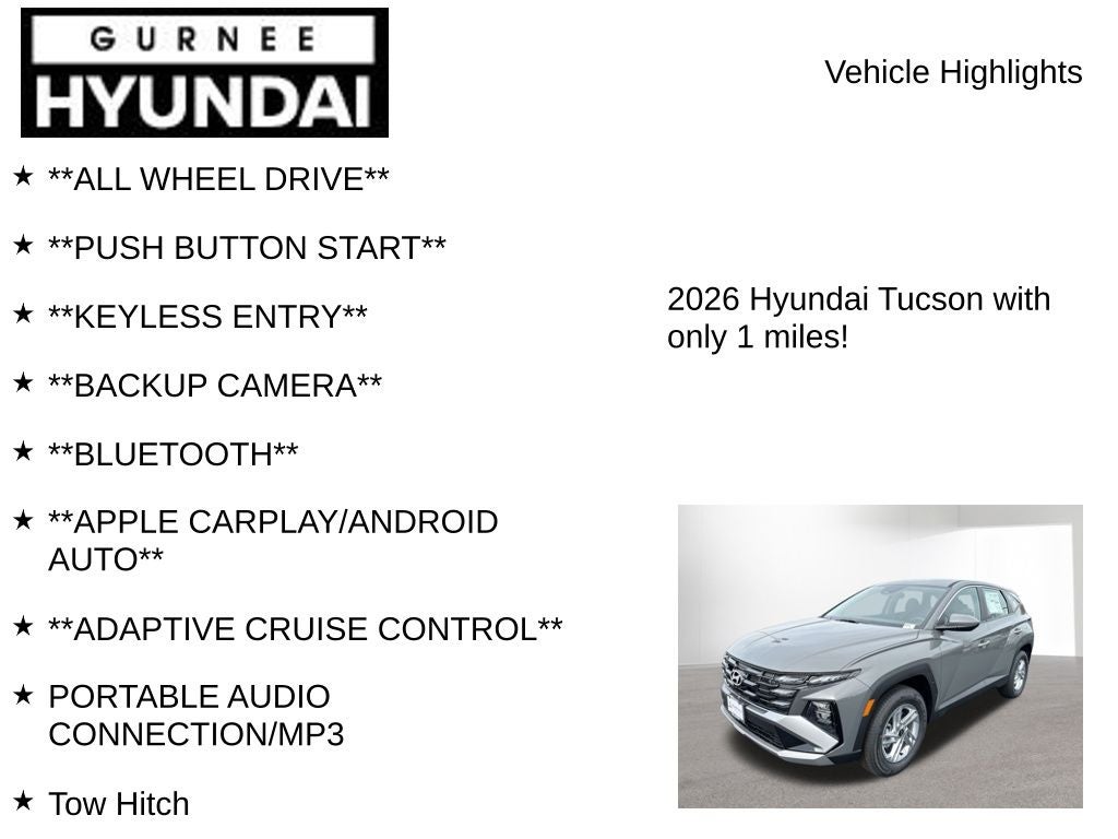 2026 Hyundai TUCSON SE