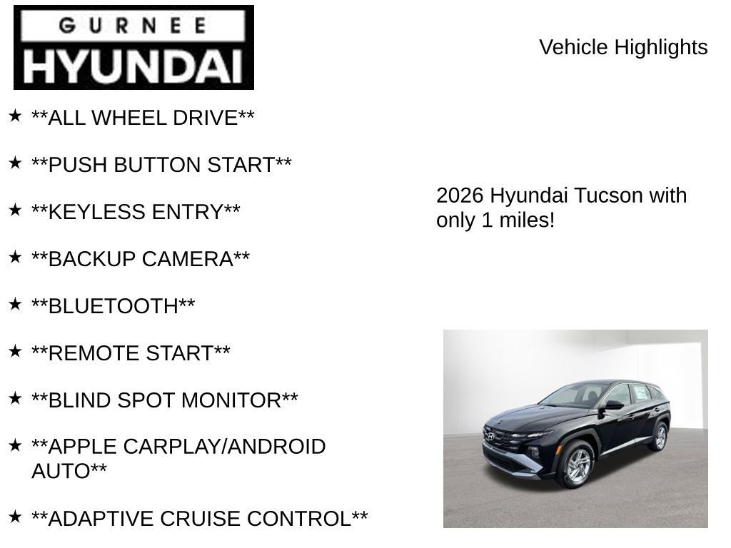 2026 Hyundai TUCSON SE