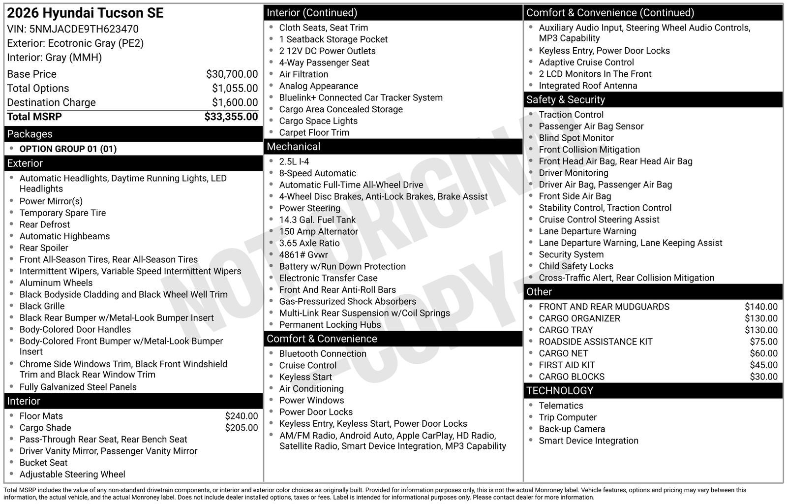 2026 Hyundai TUCSON SE