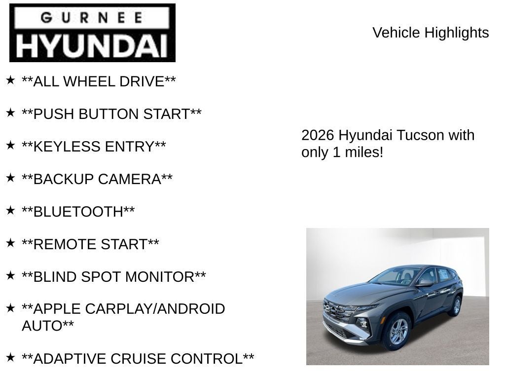 2026 Hyundai TUCSON SE