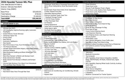 2026 Hyundai TUCSON SEL Plus