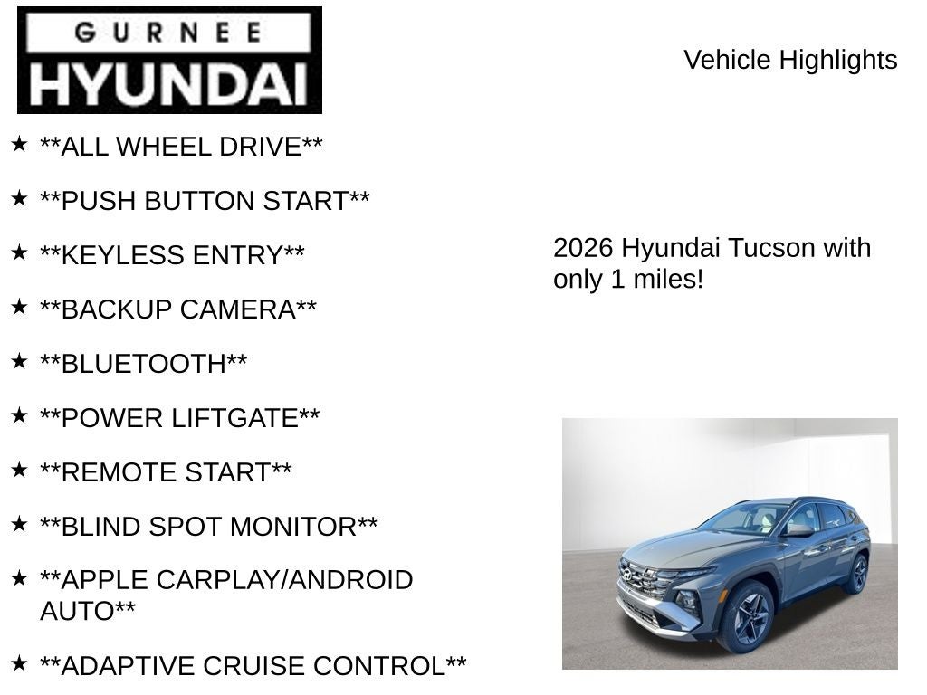 2026 Hyundai TUCSON SEL