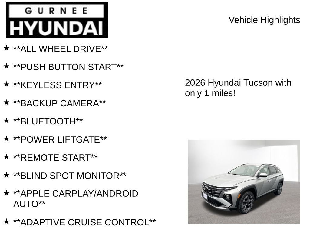 2026 Hyundai TUCSON SEL