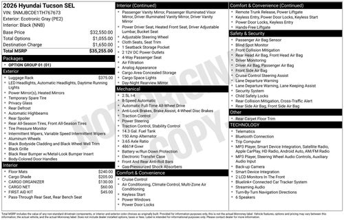 2026 Hyundai TUCSON SEL