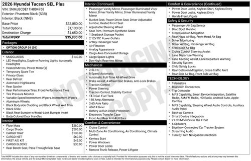 2026 Hyundai TUCSON SEL Plus