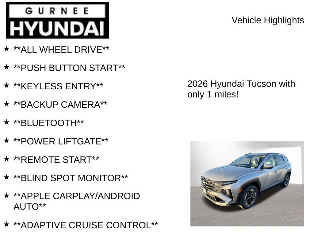 2026 Hyundai TUCSON SEL