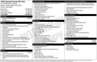 2026 Hyundai TUCSON SEL Plus