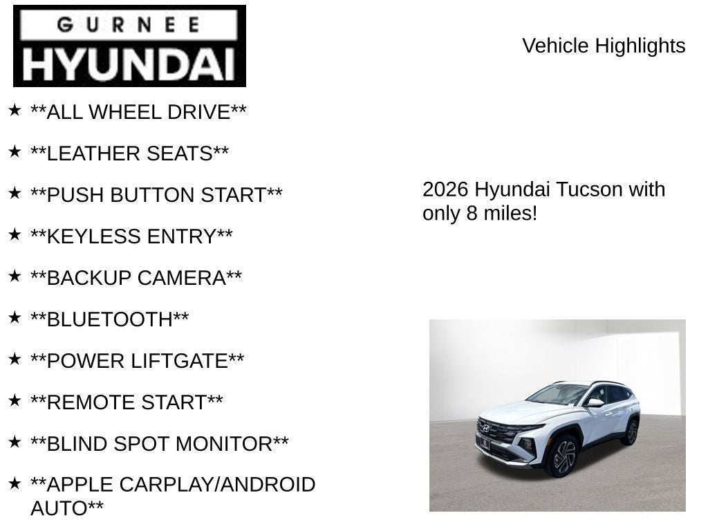2026 Hyundai TUCSON SEL Plus