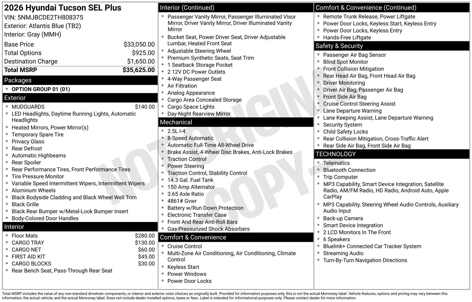 2026 Hyundai TUCSON SEL Plus