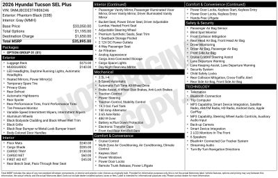 2026 Hyundai TUCSON SEL Plus