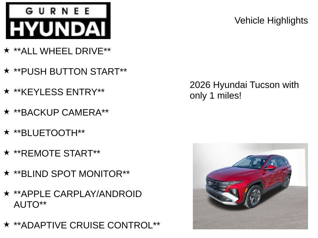 2026 Hyundai TUCSON SEL