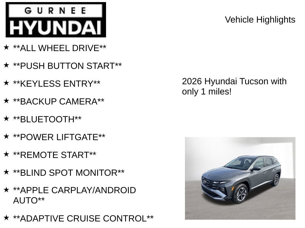 2026 Hyundai TUCSON SEL