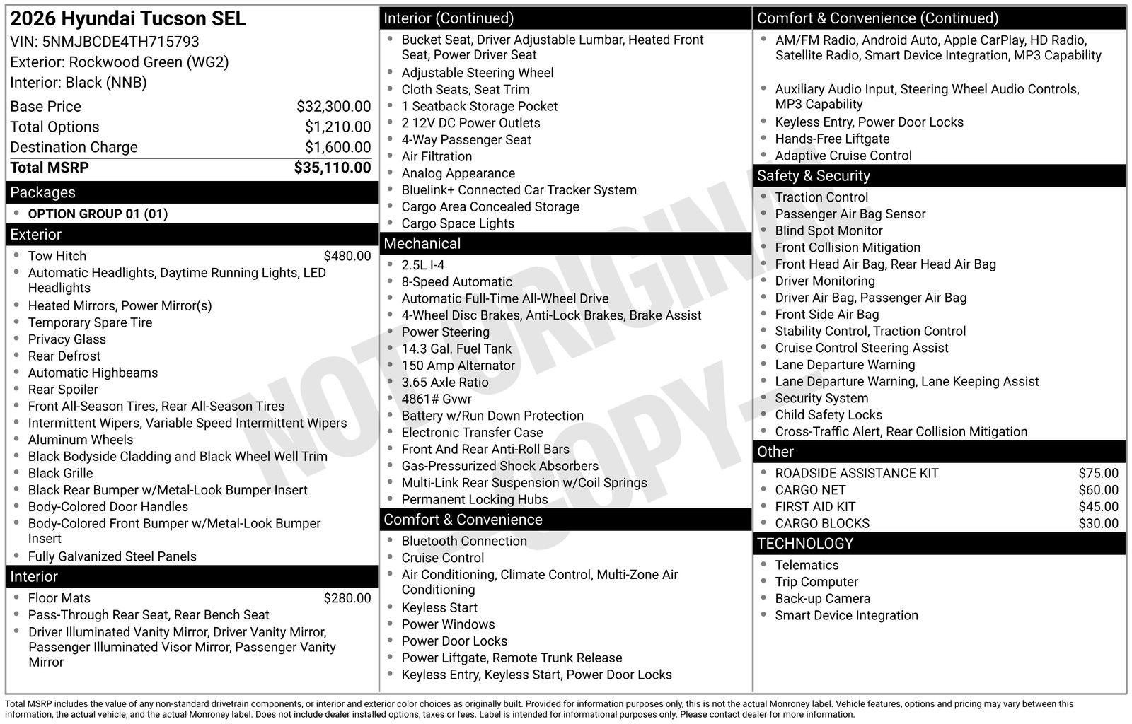 2026 Hyundai TUCSON SEL