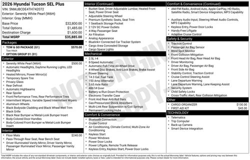 2026 Hyundai TUCSON SEL
