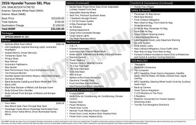 2026 Hyundai TUCSON SEL Plus