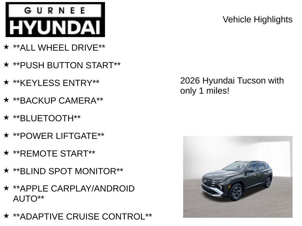 2026 Hyundai TUCSON SEL