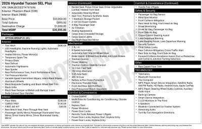 2026 Hyundai TUCSON SEL Plus