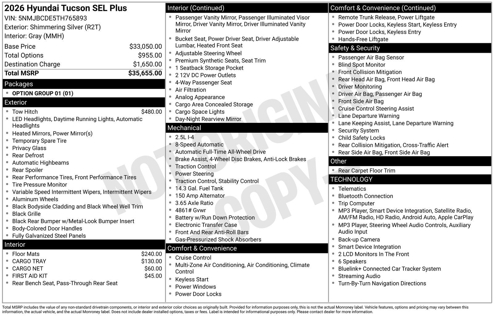 2026 Hyundai TUCSON SEL Plus